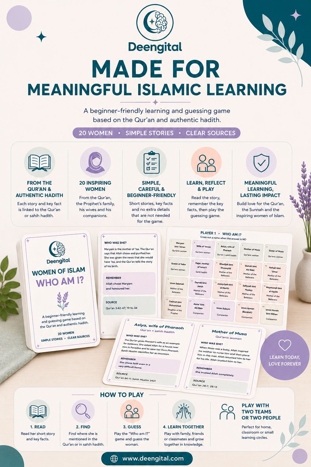🧕 WHO’S WHO? — INSPIRING WOMEN IN ISLAM | Printable Islamic Educational Game